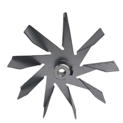 114mm Diameter Fireplace Fan 9 Blades Galvanized Sheet For Pellet Stove