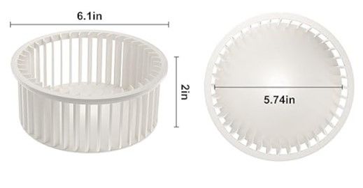 6.1&quot; Diameter Fan Blower Wheel For PP Material